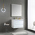 Blossom V8018 30 23 A MT12 Jena 30" Floating Wall Hung Bathroom Vanity With Acrylic Sink, Metal Legs - White