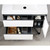Blossom V8019 36 01 A MT12 Berlin 36" Floating Bathroom Vanity With Acrylic Sink, Metal Legs - Glossy White & Glossy Grey