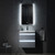 Blossom 018 24 23 C MT12 Jena 24" Floating Bathroom Vanity With Ceramic Sink, Metal Legs - White