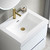 Blossom 018 24 23 C MT12 Jena 24" Floating Bathroom Vanity With Ceramic Sink, Metal Legs - White