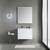 Blossom Jena 30" Floating Bathroom Vanity With Ceramic Sink, Metal Legs - White - V8018 30 23 C MT12