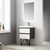 Blossom 019 24 01 A Berlin 24" Floating Bathroom Vanity With Acrylic Sink - Glossy White & Glossy Grey