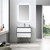 Blossom 019 30 01 A Berlin 30" Floating Bathroom Vanity With Acrylic Sink - Glossy White & Glossy Grey