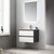 Blossom 019 30 01 A Berlin 30" Floating Bathroom Vanity With Acrylic Sink - Glossy White & Glossy Grey