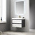 Blossom 019 30 01 C Berlin 30" Floating Bathroom Vanity With Ceramic Sink - Glossy White & Glossy Grey