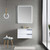 Blossom 020 30 01 A MT12 Sofia 30" Floating Bathroom Vanity With Acrylic Sink, Metal Legs - White