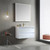 Blossom V8018 36 23 A MT12 Jena 36" Floating Wall Hung Bathroom Vanity With Acrylic Sink, Metal Legs - White