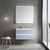 Blossom V8018 36 24 A MT12 Jena 36" Floating Wall Hung Bathroom Vanity With Acrylic Sink, Metal Legs - Grey