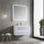 Blossom V8018 36 24 A MT12 Jena 36" Floating Wall Hung Bathroom Vanity With Acrylic Sink, Metal Legs - Grey