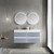 Blossom 018 48 24 A MT12 Jena 48" Floating Bathroom Vanity With Acrylic Sink, Metal Legs - Grey