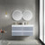 Blossom V8018 48 24 A MT12 Jena 48" Floating Wall Hung Bathroom Vanity With Acrylic Sink, Metal Legs - Grey