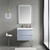 Blossom 018 30 24 A MT12 Jena 30" Floating Bathroom Vanity With Acrylic Sink, Metal Legs - Grey