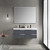 Blossom 020 48 15 A MT12 Sofia 48" Floating Bathroom Vanity With Acrylic Sink, Metal Legs - Grey