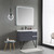 Blossom 020 36 15 A Sofia 36" Floating Bathroom Vanity With Acrylic Sink - Grey