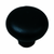 Laurey 03915 1 3/8" Ceramic Mesa Knob - Black - Matte Finish