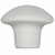 Laurey 03942 1 3/8" Ceramic Mesa Knob - White - Matte Finish