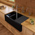 Alfi AB33FARM-BLA Black 33" x 21" Granite Composite Single Bowl Drop In Farm Sink with Accessories