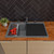 ALFI Titanium 34" x 18" Granite Composite Workstation Step Rim Double Bowl Drop In Sink with Accessories - AB3418DBDI-T