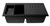 ALFI Black 34" x 18" Granite Composite Workstation Step Rim Double Bowl Undermount Sink with Accessories - AB3418DBUM-BLA