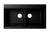 ALFI Black 34" x 18" Granite Composite Workstation Step Rim Double Bowl Undermount Sink with Accessories - AB3418DBUM-BLA