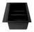 ALFI Black 34" x 18" Granite Composite Workstation Step Rim Double Bowl Undermount Sink with Accessories - AB3418DBUM-BLA