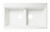 ALFI White 34" x 18" Granite Composite Workstation Step Rim Double Bowl Undermount Sink with Accessories - AB3418DBUM-W