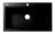 Alfi AB3418SBDI-BLA Black 34" x 18" Granite Composite Workstation Step Rim Single Bowl Drop In Sink with Accessories