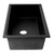 Alfi AB3418SBUM-BLA Black 34" x 18" Granite Composite Workstation Step Rim Single Bowl Undermount Sink with Accessories