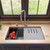 Alfi AB3418SBUM-T Titanium 34" x 18" Granite Composite Workstation Step Rim Single Bowl Undermount Sink with Accessories