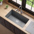 Alfi AB3418SBUM-T Titanium 34" x 18" Granite Composite Workstation Step Rim Single Bowl Undermount Sink with Accessories