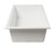 Alfi AB3418SBUM-W White 34" x 18" Granite Composite Workstation Step Rim Single Bowl Undermount Sink with Accessories