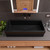 ALFI 36" x 18" Black Matte Above Mount Fireclay Bathroom Trough Sink - AB36TRBM