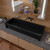 ALFI 48" x 18" Black Matte Above Mount Fireclay Bathroom Trough Sink - AB48TRBM