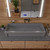 ALFI 48" x 18" Grey Matte Above Mount Fireclay Bathroom Trough Sink - AB48TRGM