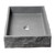 ALFI 24" x 16" Solid Concrete Chiseled Style Rectangular Above Mount Vessel Sink - ABCO24R