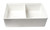 ALFI White 33" x 20" Workstation Double Bowl Step Rim Fireclay Farm Sink with Accessories - ABFS3320D-W