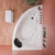 ALFI White Matte Solid Surface Resin Bathroom / Shower Stool - ABST55
