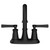 Gerber Northerly Two Handle Centerset Lavatory Faucet w/ 50/50 Touch Down Drain 1.2gpm - Satin Black - D307079BS
