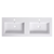 Fine Fixtures 48" X 18" Vanity Sink Gel Coated Double Sink 2.5" Thick - VET4818W-D