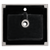 Fine Fixtures Thick Edge 20" X 18" Vanity Sink Gel Coated - Matte Black - VET2018BL