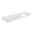 Fine Fixtures SS72WH-R 72" Solid White Sintered Stone Sink Top - Single Right Sink
