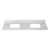 Fine Fixtures 72" White Carrara Sintered Stone Vanity Countertop - Removable Backsplash - For Double Sink