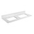 Fine Fixtures 48" Solid White Sintered Stone Vanity Countertop - Removable Backsplash - For Double Sink