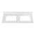 Fine Fixtures SS48WH-D 48" Solid White Sintered Stone Top - Double Sink