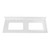 Fine Fixtures 48" Solid White Sintered Stone Vanity Countertop - Removable Backsplash - For Double Sink