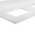 Fine Fixtures 48" Solid White Sintered Stone Vanity Countertop - Removable Backsplash - For Double Sink