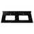 Fine Fixtures SS48BC-D 48" Black Carrara Sintered Stone Top - Double Sink