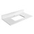 Fine Fixtures 36" Solid White Sintered Stone Vanity Countertop - Removable Backsplash - For Single Sink