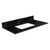 Fine Fixtures 36" Black Carrara Sintered Stone Vanity Countertop - Removable Backsplash - For Single Sink