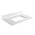 Fine Fixtures 30" Solid White Sintered Stone Vanity Countertop - Removable Backsplash - For Single Sink